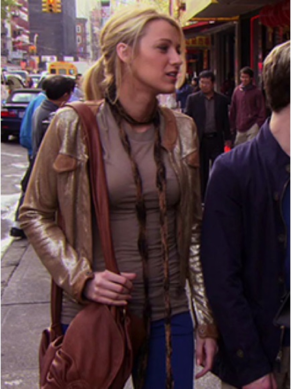 Giorgio Brato Metallic Bronze Leather Jacket Gossip Girl